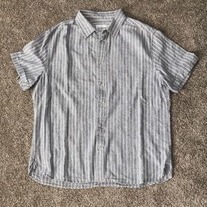 Striped Short Sleeve Button Down